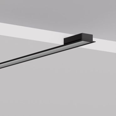 KLUS MICRO-30DEG-K - profil LED encastré avec angle lumineux incliné de 30 degrés - 2,64 x 1,12 cm - noir