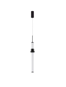 Nova Luce Stalactite - lampe suspendue - Ø 8 x 180 cm - 8W dimmable LED inclus - noir sablé