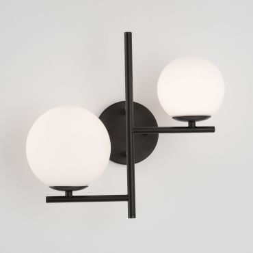 Nova Luce Impero - lampe suspendue - 35 x 19 x 33 cm - noir et blanc