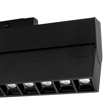 Nova Luce Este - luminaire pour système de profilés magnétiques - 27,4 x 3,4 x 11,6 cm - 15W LED inclus - noir - couleur de lumière blanc chaud