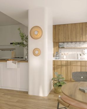 Maxlight Signature - applique murale en saillie - Ø 35 x 12 cm - 9W LED inclus - laiton antique et verre ambré