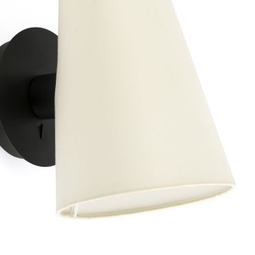 Faro Lupe - applique murale - 10 x 23,5 x 23 cm - beige et noir
