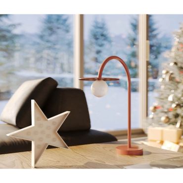 Maxlight Enigma - lampe de table - 39 x 45 cm - 2W LED inclus - rouge