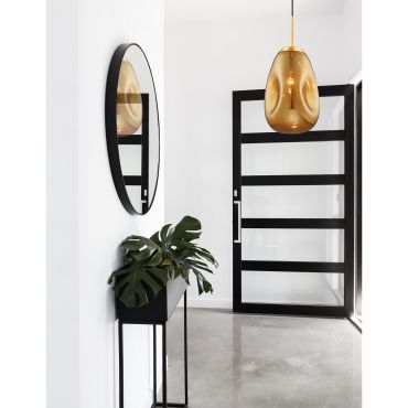 MODÈLE D’EXPOSITION - Nova Luce Lava - lampe suspendue - Ø 22,5 x 120 cm - or