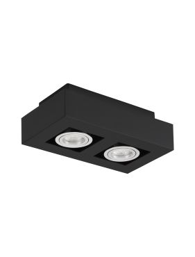 Nova Luce Robin - spot en saillie - 25 x 14,5 x 8,6 cm - noir