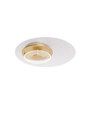 Nova Luce Copo - plafonnier - Ø 50 x 9,6 cm - 29W dimmable LED inclus - laiton doré