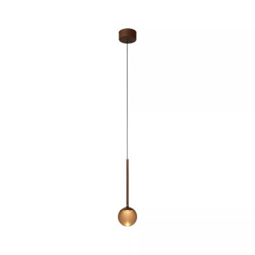 Lucide Calina - suspension - Ø 9,9 x 169,7 cm - LED dimmable 7W incluse - couleur de lumière réglable - café