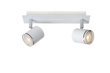 Lucide Rilou - spot en saillie - 26 x 7,5 x 12 cm - 2 x 5W LED dimmable inclus - blanc