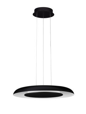 Nova Luce Epos - lampe suspendue - Ø 60 x 145 cm - 38W dimmable LED inclus - noir sablé et blanc