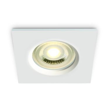 ONE Light Gamme Salle de Bains - spot encastré - 85 x 85 mm, Ø 68 mm encastré - IP65 - blanc