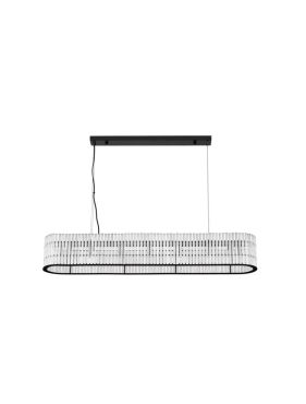Nova Luce Barok - suspension - 110 x 18 x 210 cm - noir mat