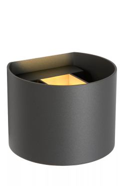 Lucide Xio - applique murale avec angle de faisceau réglable - 11 x 13 x 9,7 cm - LED dimmable 3,5W incluse - gris