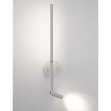 Nova Luce Handy - applique murale avec interrupteur - 13,6 x 2 x 55 cm - 6W + 3W LED inclus - blanc sable