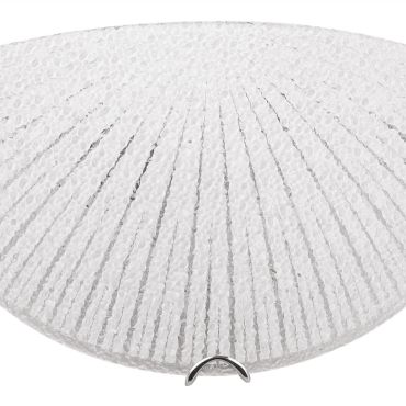 Nova Luce Shell - applique murale - 30 x 8 x 15 cm - blanc et chrome