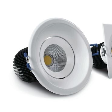 ONE Light 12W COB Dark Light - spot encastré - Ø 105 mm, Ø 90 mm encastré - 12W LED dimmable inclus - blanc