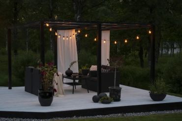 Konstsmide - set de lumières décoratives pour fêtes avec fonction dimmer - 9,5m de long avec 10m de cordon - 20 ampoules LED - 6,8W - IP44 - noir