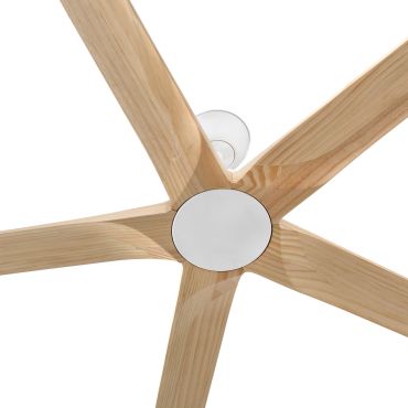 Faro Bigwood 20 XL - ventilateur de plafond - Ø 200 cm - blanc mat et pin