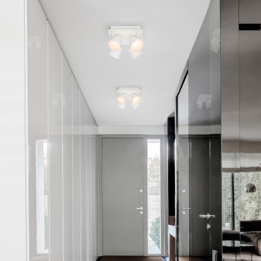 Nova Luce Biagio - spot en saillie 4L - 22 x 22 x 16 cm - 4 x 6W LED inclus - blanc sable