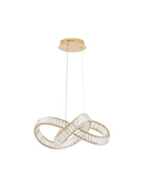 Nova Luce Conceto - suspension - Ø 60 x 120 cm - 49W LED dimmable inclus - or