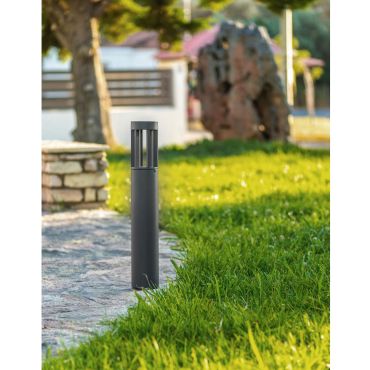 MODÈLE D’EXPOSITION - Nova Luce Devora - lampe de jardin - Ø 11 x 65 cm - 8W LED inclus - IP54 - gris foncé