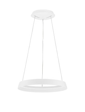 Nova Luce Ormi - lampe suspendue - Ø 45 x 150 cm - 38W dimmable LED inclus - blanc sablé