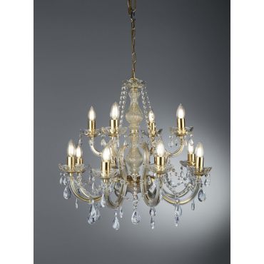 Searchlight Marie Therese - lustre - Ø 63 x 120 cm - or