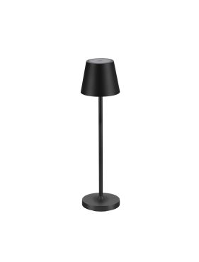 Nova Luce Petit - lampe de table rechargeable - Ø 7 x 28 cm - 2W dimmable LED inclus - IP54 - anthracite foncé