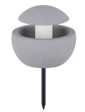 Nova Luce Minor - lampe de jardin sur piquet - Ø 15 x 13,5 cm - IP65 - gris