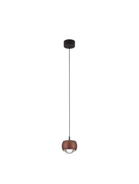 Nova Luce Conga - lampe suspendue - Ø 9,6 x 140 cm - 13W LED inclus - café