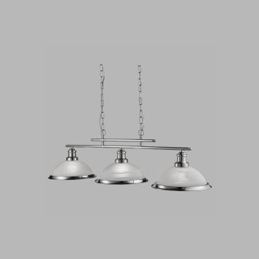 Searchlight Bistro - lampe suspendue - 100 x 28 x 82 cm - argent satiné