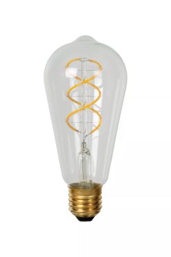 Lucide Ampoule à filament LED - Ø 6,4 x 14,6 cm - E27 - 4,9W dimmable - 2700K - transparent