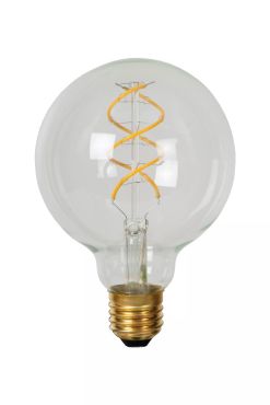 Lucide Lampe à filament LED - Ø 12,5 x 17,5 cm - E27 - 5W dimmable - 2700K - transparent