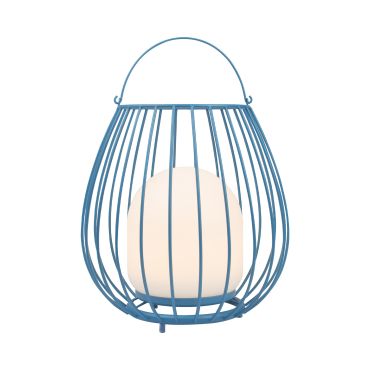 Nordlux Jim To-Go - lampe de table rechargeable pour extérieur - Ø 28 x 30,3 cm - 3W LED inclus - IP54 - bleu