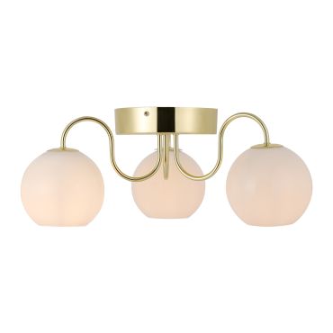Nordlux Franca - plafonnier 3L - 46 x 18 cm - laiton