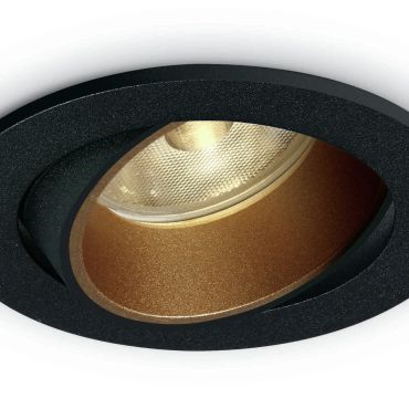 ONE Light Anneaux interchangeables - spot encastré - Ø 85 mm, Ø 76 mm encastré - 7W LED dimmable inclus - noir