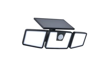 Lutec Briti - spot solaire avec détecteur - 26,7 x 8,3 x 12,75 cm - 6W LED inclus - IP44 - noir