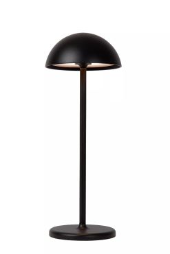 Lucide Joy - lampe de table rechargeable - Ø 12 x 32 cm - 1,5W dimmable LED inclus - IP54 - noir