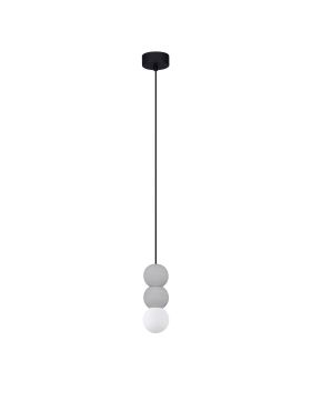 Nova Luce Zero - lampe suspendue - Ø 8 x 115 cm - gris