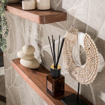 Vico Carve - ensemble de 3 étagères murales - 60 x 12 x 3,5 cm - bois d'acacia