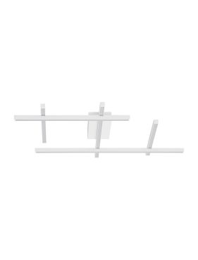 Nova Luce Pace - plafonnier - 80 x 8 x 62 cm - 63W dimmable LED inclus - blanc sablé