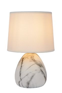 Lucide Marmo - lampe à poser - Ø 16 x 25,5 cm - blanc