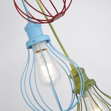Searchlight Kids - lampe suspendue - Ø 26 x 160 cm - multicolore