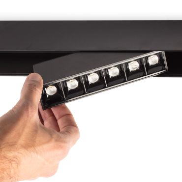Faro Neso Point-6 - luminaire pour rail magnétique - 16,4 x 1,3 x 2,2 cm - 8W LED inclus - 34° beam - noir