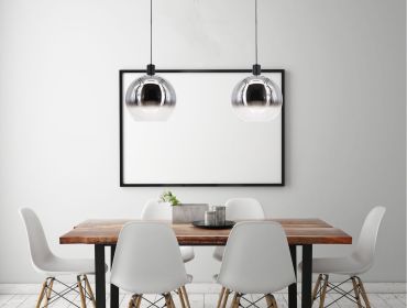 Artdelight Rosario - lampe suspendue - Ø 30 x 150 cm - chrome fumé