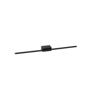 Lucide Marnik - applique murale - 59,1 x 10 x 5 cm - 13W LED dimmable inclus - noir et or