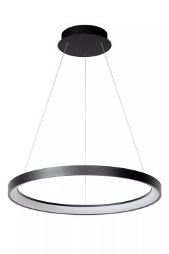 Lucide Vidal - lampe suspendue - Ø 58 x 70 cm - 50W LED inclus - noir