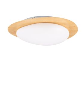 Nova Luce Nimbus - plafonnier - Ø 57 x 13,5 cm - 29W dimmable LED inclus - bois