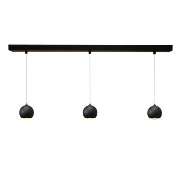 Artdelight Denver - lampe suspendue - 100 x 8,2 x 200 cm - 3 x 7W LED dimmable inclus - noir