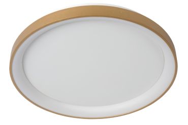 Lucide Vidal - plafonnier - Ø 48 x 6 cm - 38W LED inclus - or mat/laiton.