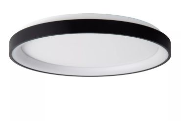 Lucide Vidal - plafonnier - Ø 48 x 6 cm - 38W LED inclus - noir
